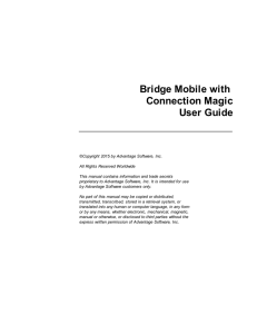 Connection to Bridge Mobile and Bridge