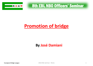 Promotion of bridge - European Bridge League