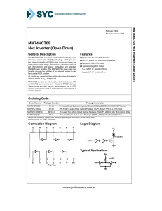 MM74HCT05 Hex Inverter (Open Drain)