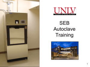 SEB Autoclave Training