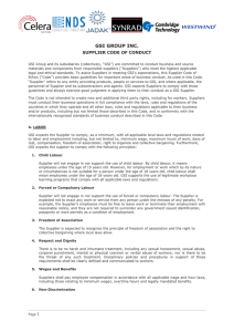 Supplier Code of Conduct