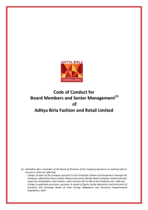 Code of Conduct for Board Members and Senior Management of the
