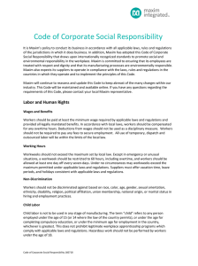 Code of Corporate Social Responsibility