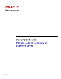 Partner Code of Conduct and Business Ethics