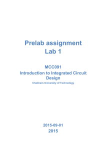 Prelab assignment Lab 1