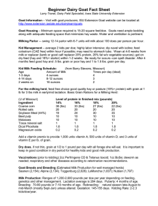 Beginner Dairy Goat Fact Sheet - Iowa State University Extension