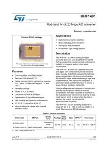 Rad-hard 14-bit 20 Msps A/D converter