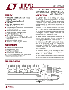 LTC2351-12 6 Channel, 12-Bit, 1.5Msps Simultaneous Sampling