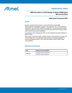 EMI Prevention in PCB Design of Atmel ARM