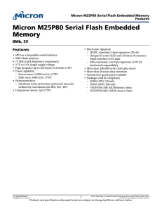 Micron M25P80 Serial Flash Embedded Memory