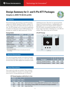 Design Summary for 3- and 5-Pin KTT Packages