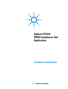 U7231A DDR3 Compliance Test Application