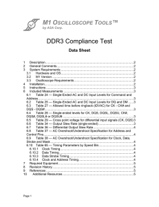 DDR3 Compliance Test - Amherst Systems, Inc.