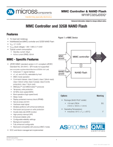 MMC Controller and 32GB NAND Flash
