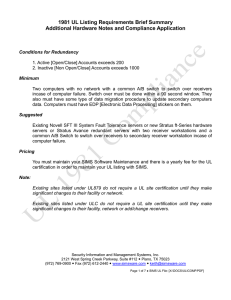 1981 UL Listing Requirements Brief Summary Additional Hardware