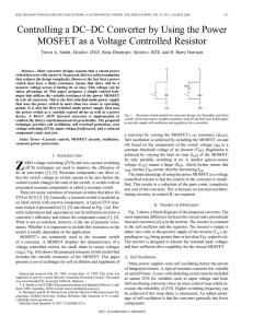 Controlling a DC-DC converter by using the power MOSFET