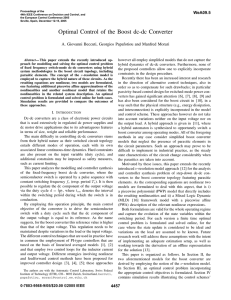 Optimal Control of the Boost dc