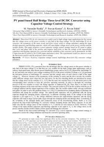 PV panel based Half Bridge Three level DC/DC Converter using