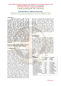 A Study on Recent DC-DC Converters