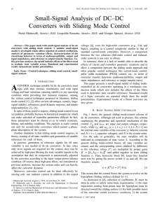 Small-Signal Analysis of DC-DC Converters with Sliding Mode Control