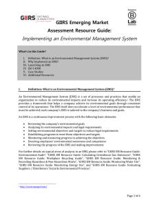 Implementing an Environmental Management System