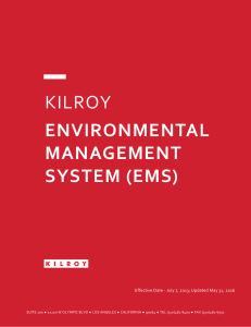 kilroy environmental management system (ems)