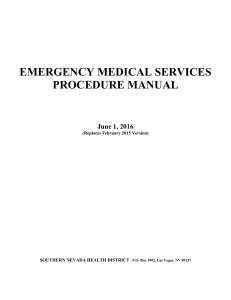 emergency medical services - Southern Nevada Health District