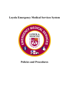 Loyola Emergency Medical Services System Policies