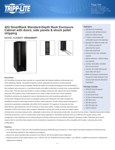42U SmartRack Standard-Depth Rack Enclosure Cabinet