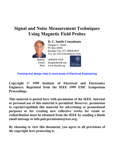 Signal and Noise Measurement Techniques Using Magnetic Field