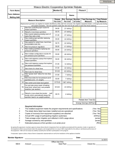 rebate form - Wasco Electric Cooperative