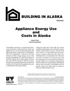 Appliance Energy Use and Costs