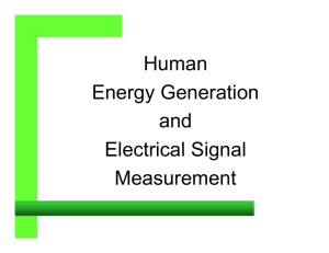 Human Energy Generation and Electrical Signal Measurement