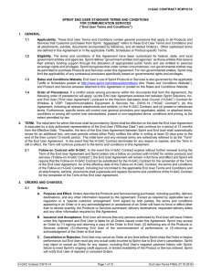 H-GAC CONTRACT #CW10-14 SPRINT END USER STANDARD