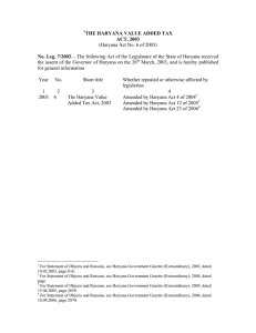Haryana Value Added Tax Act, 2003