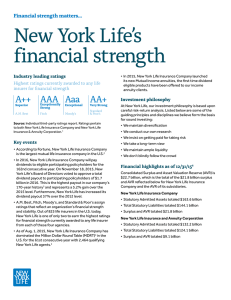 New York Life`s financial strength