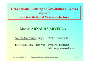 Gravitational Lensing of Gravitational Waves applied on