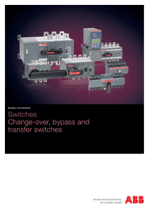 Switches Change-over, bypass and transfer switches