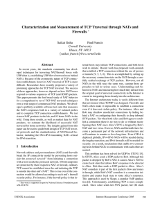 Characterization and Measurement of TCP Traversal