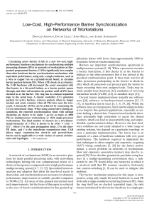 Low-Cost, High-Performance Barrier Sychronization on