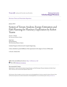 System of Terrain Analysis, Energy Estimation and Path Planning for