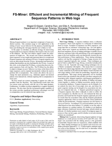 FS-Miner: Efficient and Incremental Mining of Frequent Sequence