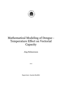 Mathematical Modeling of Dengue - Temperature Effect on Vectorial