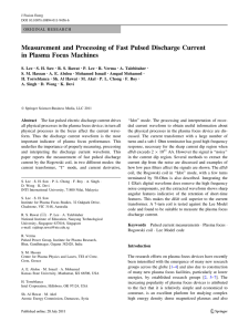 Measurement and Processing of Fast Pulsed Discharge Current in