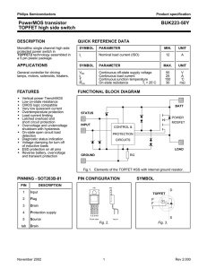 PowerMOS transistor BUK223-50Y TOPFET high side switch