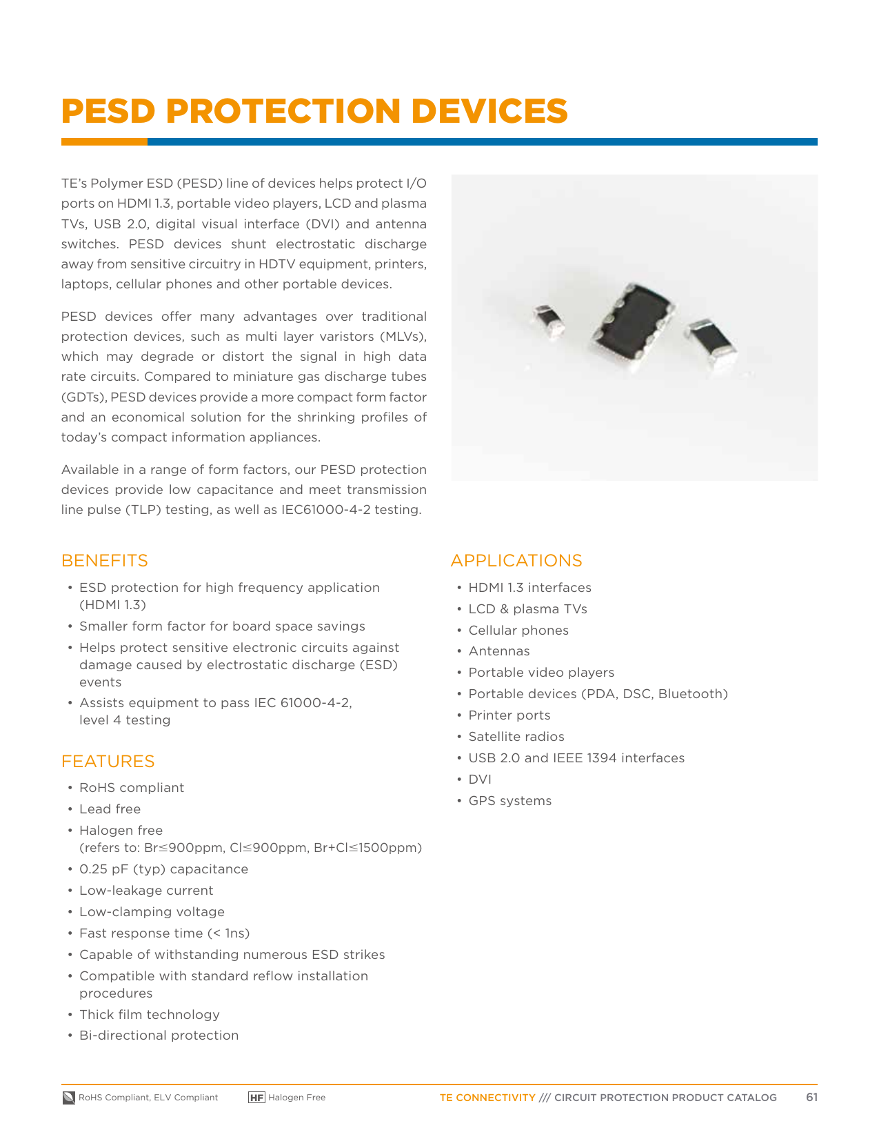 RAYCHEM    PESD0402-140    ESD Protection Device 14 V, 40 V TE CONNECTIVITY