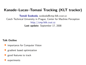Kanade–Lucas–Tomasi Tracking (KLT tracker)