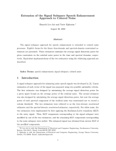 Extension of the Signal Subspace Speech Enhancement Approach