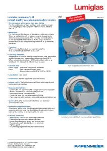 Lumistar Luminaire SLM in high quality cast aluminium alloy version