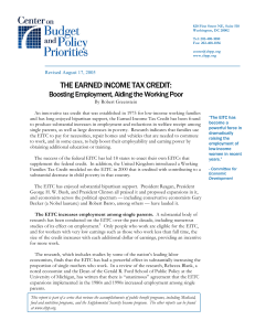 the earned income tax credit - Center on Budget and Policy Priorities
